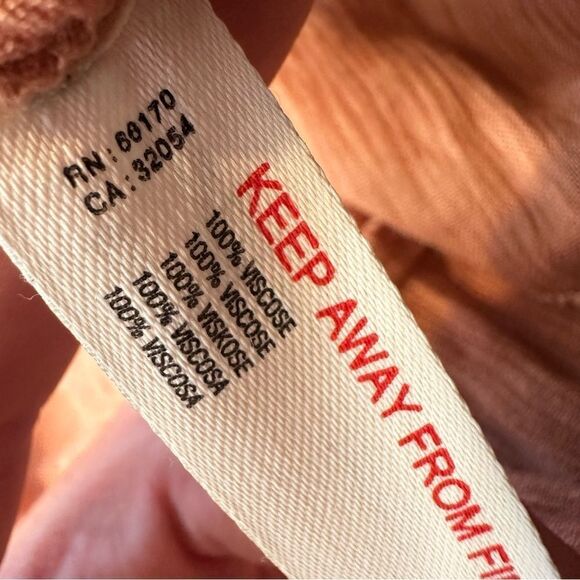 Free People off the shoulder coral swing peasant babydoll long sleeve Dress Sm - Picture 7 of 7